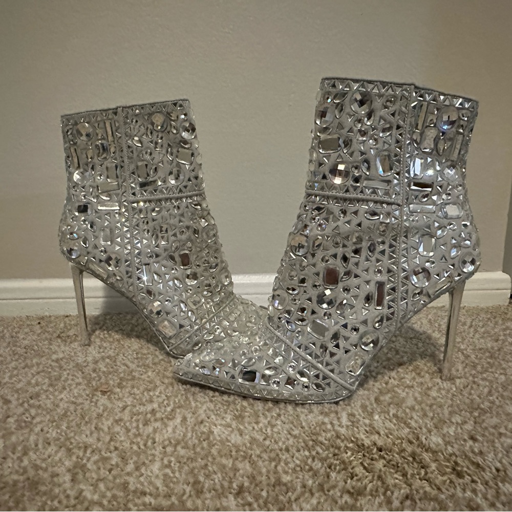 Steve Madden rhinestone crystal bootie